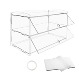 Clear acrylic display cabinet shelf, 225x485x330mm.
