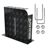 Alpen black aluminium side base mount, 2mm.