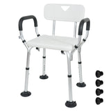 Adjustable shower bathtub seat, with a non-slip base.
