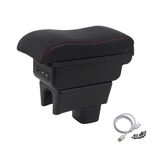 Suzuki black ABS armrest box, double size.