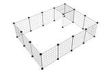 Black foldable enclosure puppy fence, collapsible.