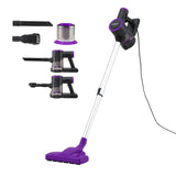 Purple stick vacuum cleaner.