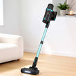 Devanti green handheld cordless stick vacuum.