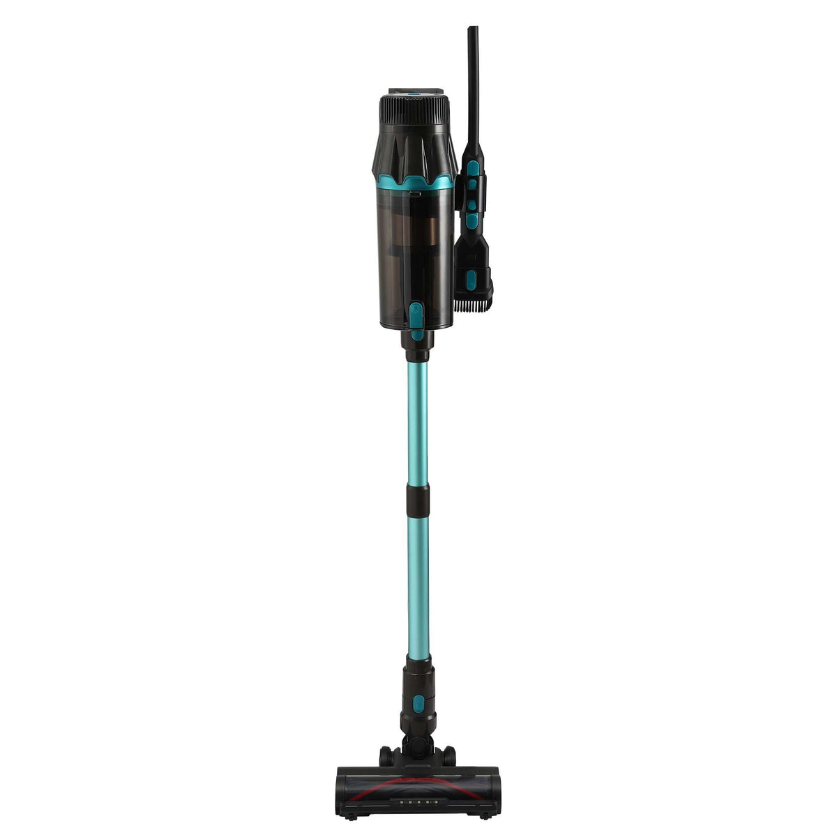 Devanti green handheld cordless stick vacuum.
