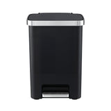 Artiss Rubbish Bin 51L Kitchen Pedal Soft Close Lid Liner Pocket Black
