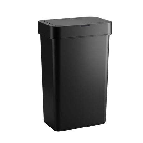 Black plastic touchless rubbish bin sensor, 50L.