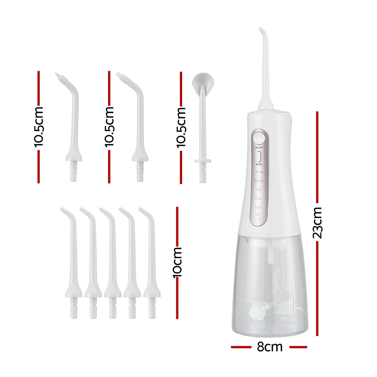 Devanti cordless water flosser with 350ml tank, white