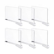 Artiss 6 Pack Closet Organizers and Storage Clear Shelf Dividers - Shoppers Spot Health & Beauty > Personal Care > Deodorants & Anti-Perspirants