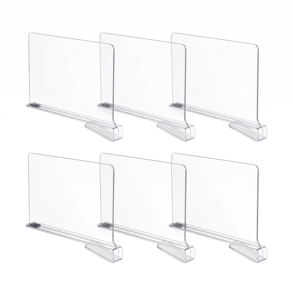 Artiss 6 Pack Closet Organizers and Storage Clear Shelf Dividers - Shoppers Spot Health & Beauty > Personal Care > Deodorants & Anti-Perspirants