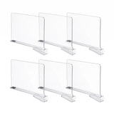Artiss 6 Pack Closet Organizers and Storage Clear Shelf Dividers - Shoppers Spot Health & Beauty > Personal Care > Deodorants & Anti-Perspirants