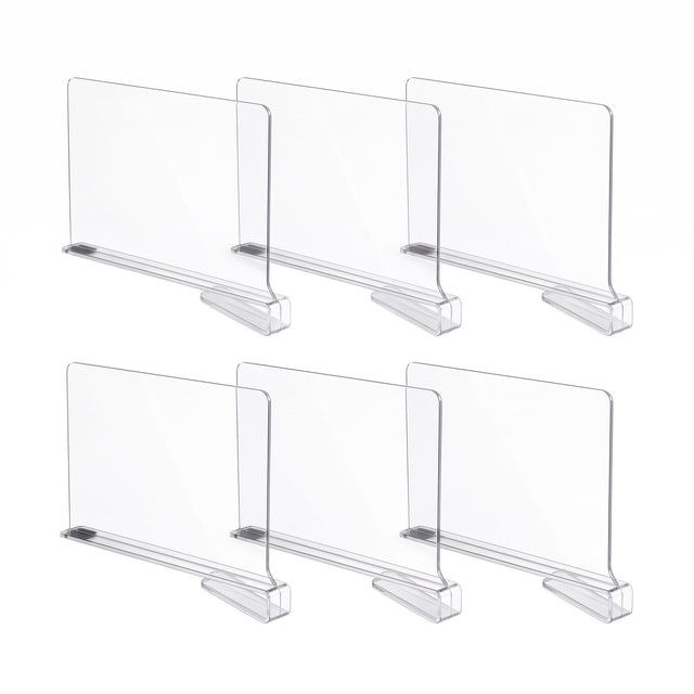 Artiss 6 Pack Closet Organizers and Storage Clear Shelf Dividers - Shoppers Spot Health & Beauty > Personal Care > Deodorants & Anti-Perspirants