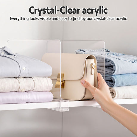 Artiss 6 Pack Closet Organizers and Storage Clear Shelf Dividers - Shoppers Spot Health & Beauty > Personal Care > Deodorants & Anti-Perspirants - Alternate view 4