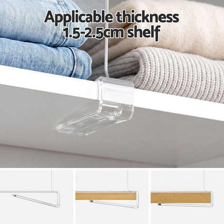 Artiss 6 Pack Closet Organizers and Storage Clear Shelf Dividers - Shoppers Spot Health & Beauty > Personal Care > Deodorants & Anti-Perspirants - Alternate view 5