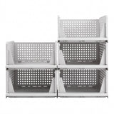 Artiss 5 Pack Stackable Plastic Storage Foldable Closet Organizers - Shoppers Spot Home & Garden > Home Office Accessories > Calendars, Organisers & Planners - Alternate view 4