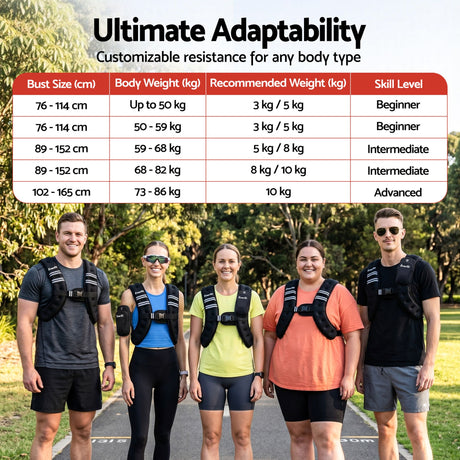 Everfit 3kg Weighted Vest Men Women, Reflective Running Vest with Armband Pouch.