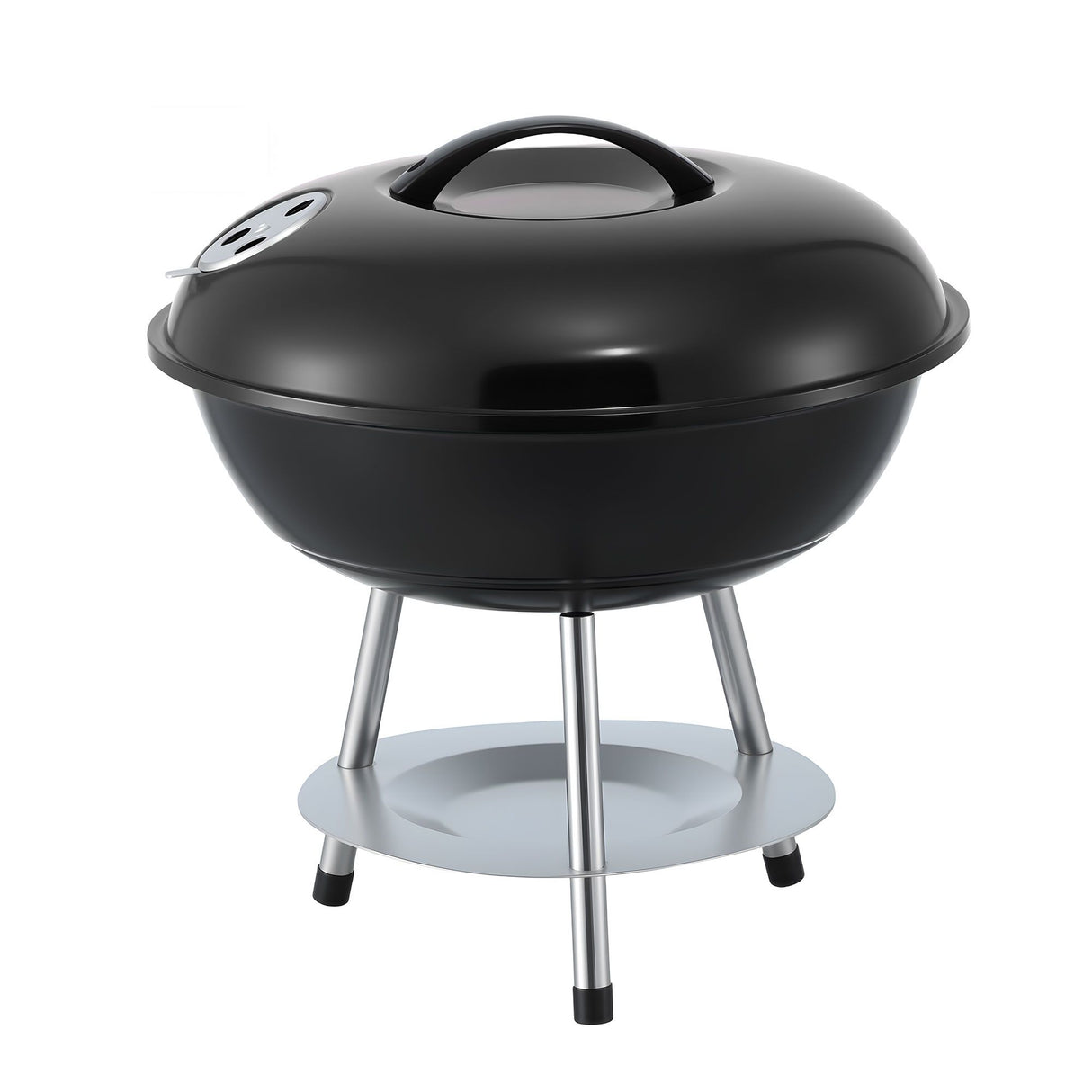 Grillz Charcoal BBQ Grill Portable with Lid for Camping Outdoor