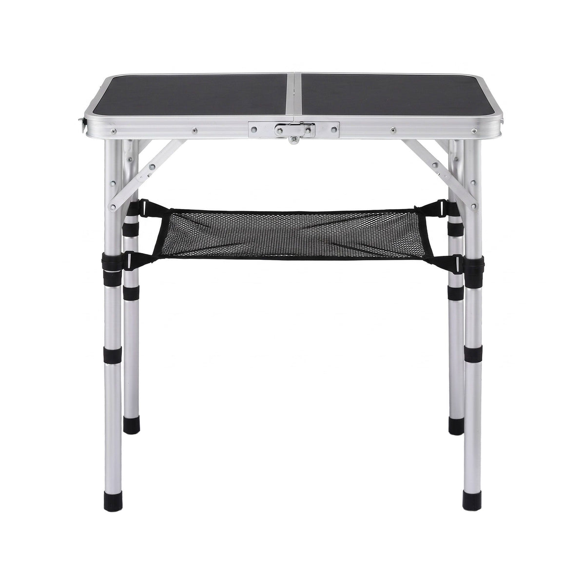 Weisshorn folding camping table, adjustable aluminium, 60 x 40 cm, black
