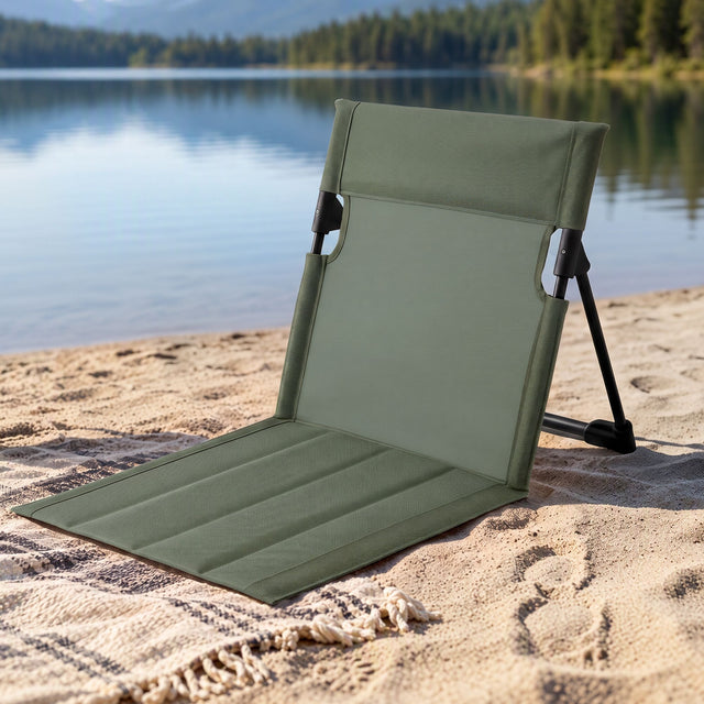 Weisshorn Foldable Camping Chair Oxford Aluminum Alloy Backrest Green.