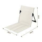 Weisshorn Foldable Camping Chair Oxford Aluminum Alloy Backrest Beige.