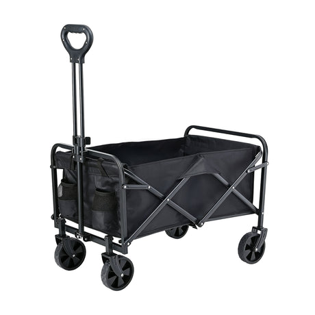 Gardeon black folding garden cart, foldable.