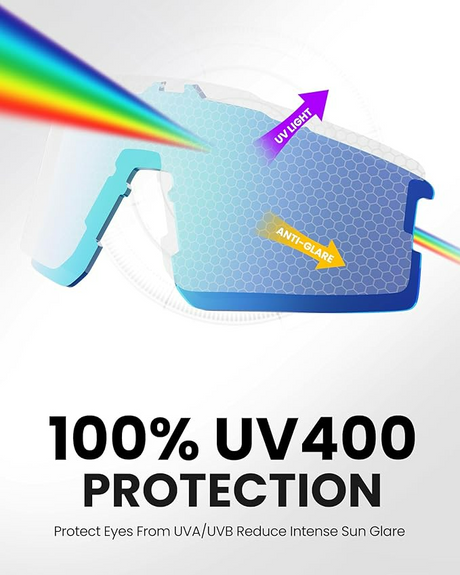 OutdoorMaster Hawk II polarised sports sunglasses, blue frame, revo blue Cat.3