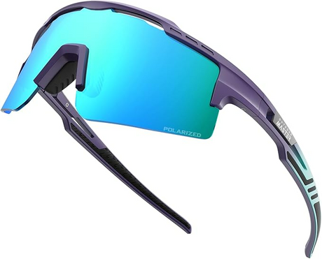 OutdoorMaster Hawk II polarised sports sunglasses, blue frame, revo blue Cat.3