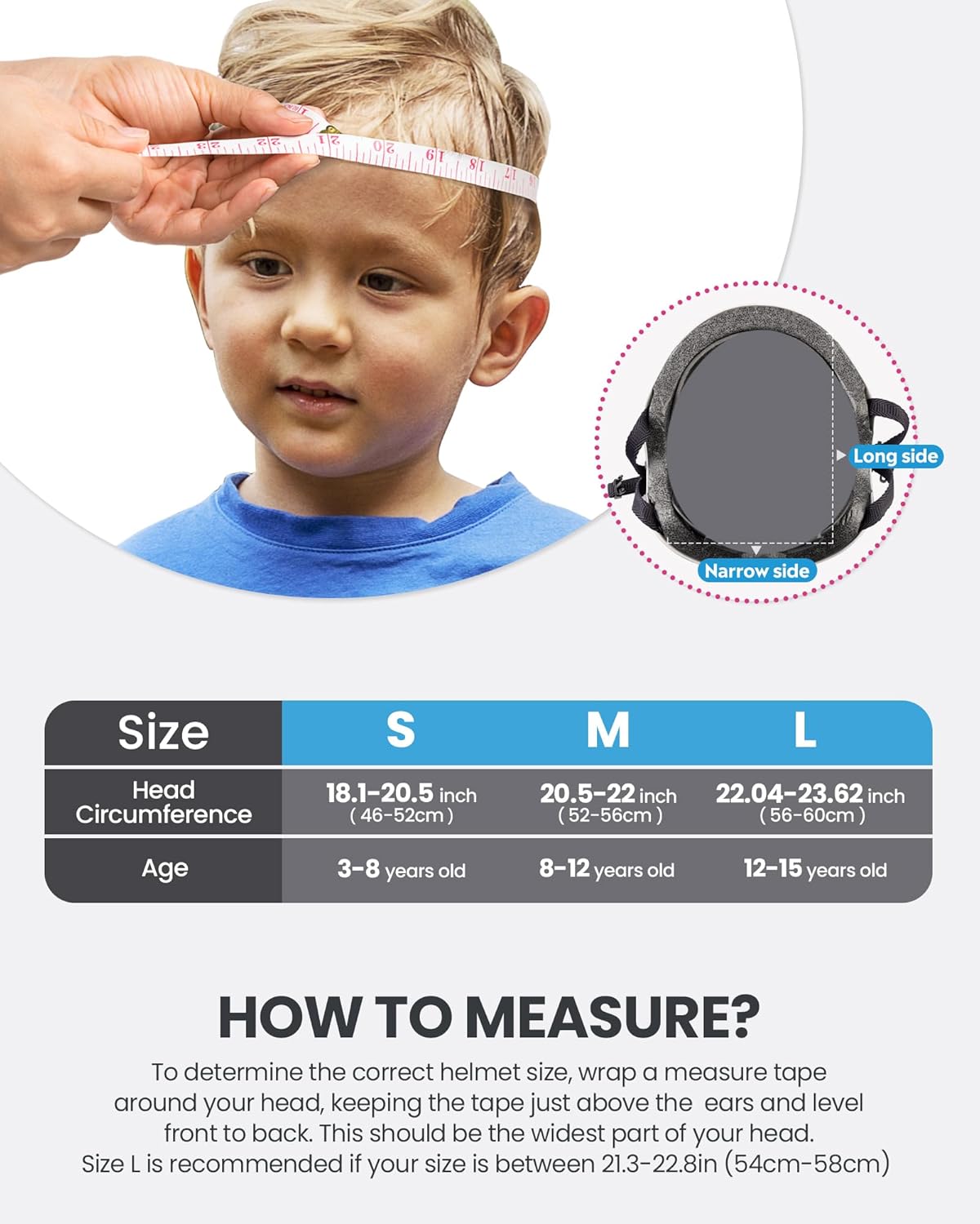 OutdoorMaster Youth & Kids Bike Helmet - Adjustable Multi-Sports Skateboard Helmet with Removable Liners for Balance Bike, Toddler Scooter, One Wheel Hoverboard-White-Large
