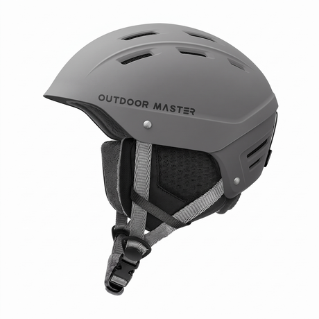 OutdoorMaster Kelvin grey snowboard helmet.