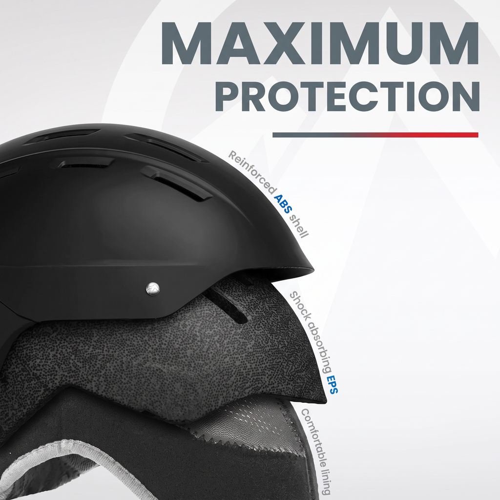 OutdoorMaster Kelvin II Ski Helmet - Snow Sport Helmet Snowboard Helmet for Men Women & Youth Grey M