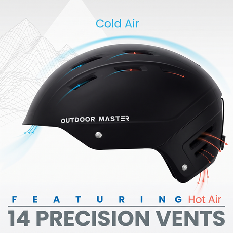 OutdoorMaster Kelvin grey snowboard helmet.