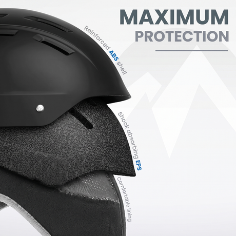 OutdoorMaster Kelvin white snowboard helmet.