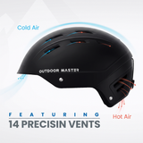 OutdoorMaster Kelvin II Ski Helmet - Snow Sport Helmet Snowboard Helmet for Men Women & Youth White L