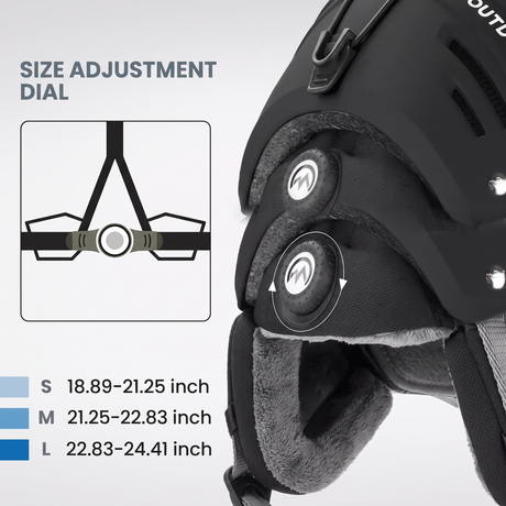 OutdoorMaster Kelvin white snowboard helmet.