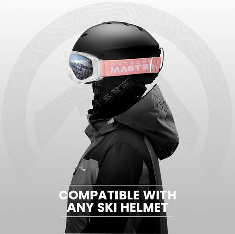 OutdoorMaster OTG Ski Goggles Over Glasses Ski/Snowboard Goggles for Men, Women & Youth 100% UV Protection-OM-5.