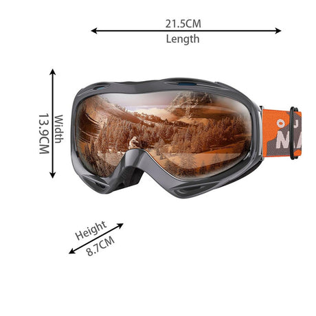 OutdoorMaster OTG Ski Goggles Over Glasses Ski/Snowboard Goggles for Men, Women & Youth 100% UV Protection-OM-5.