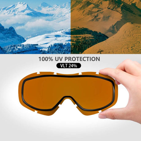 OutdoorMaster OTG Ski Goggles Over Glasses Ski/Snowboard Goggles for Men, Women & Youth 100% UV Protection-OM-5.