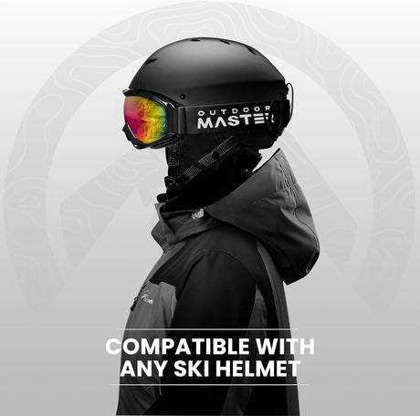 OutdoorMaster OTG Ski Goggles Over Glasses Ski/Snowboard Goggles for Men, Women & Youth 100% UV Protection-OM-5.