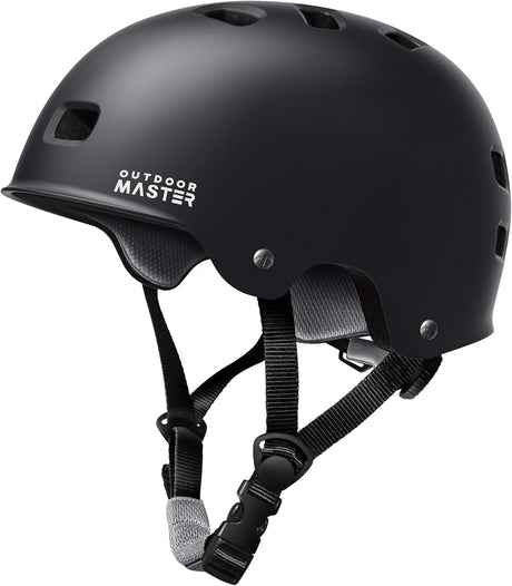 OutdoorMaster Adults-Black-Small bicycle helmets.