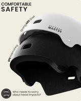OutdoorMaster Skateboard Bike Helmet for Adults &Youth - Multi-Sport Certified Impact Resistant with 2 Removable Liners & Ventilation for Scooter, Skating-White-Small