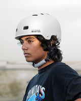 OutdoorMaster Skateboard Bike Helmet for Adults &Youth - Multi-Sport Certified Impact Resistant with 2 Removable Liners & Ventilation for Scooter, Skating-White-Small