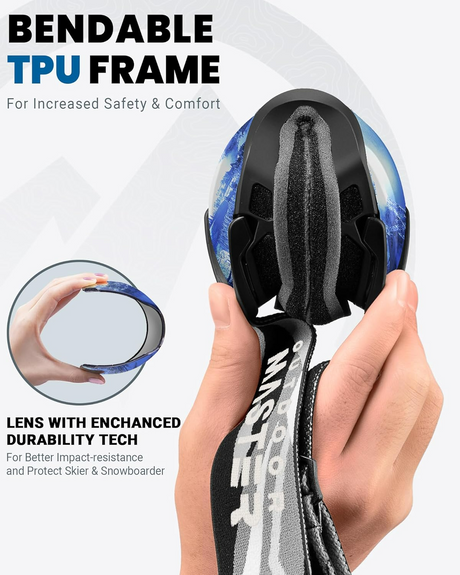 OutdoorMaster Ski Goggles with Cover Snowboard Snow Goggles OTG Anti-Fog -100% UV Protection-OM-18.