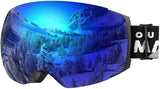 OutdoorMaster Kelvin Ski Helmet with Astm Certified Safety, 9 Options for Men, Women & Youth-White,Medium.
