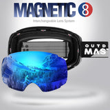 OutdoorMaster Kelvin Ski Helmet with Astm Certified Safety, 9 Options for Men, Women & Youth-White,Medium.