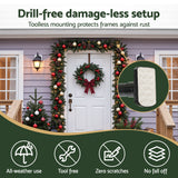 The over-door wreath hanger shown again, for indoor or outdoor use.