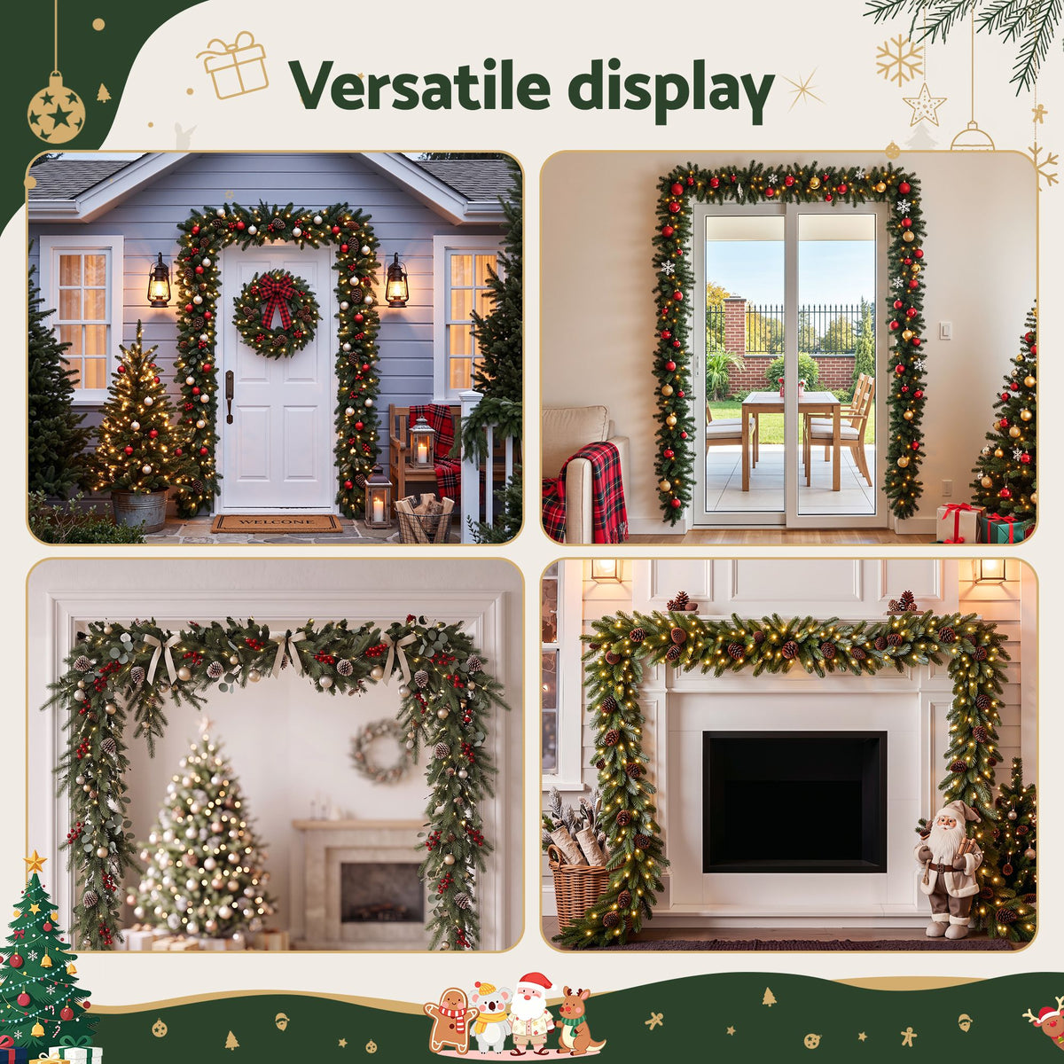 Over-door wreath hanger, fitting without drilling.