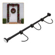 Over-door wreath hanger that fits doors 85 to 160cm wide, with no drilling.