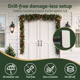 The over-door wreath hanger shown again, for indoor or outdoor use.