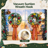 Two stainless steel wreath hooks, fitting without drilling.