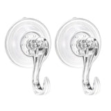 Two heavy duty suction cup hooks for hanging a wreath on glass, rated to 5kg.