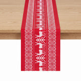 Jingle Jollys Christmas Table Runner Reindeers 270x28CM Dining Party Decor Red